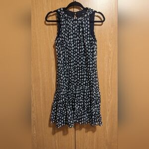 JBS Navy Tiered Mini Dress Spotted Size 6